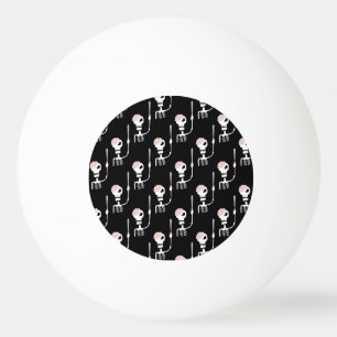 Balle De Ping Pong squelette d'Halloween avec une épée 