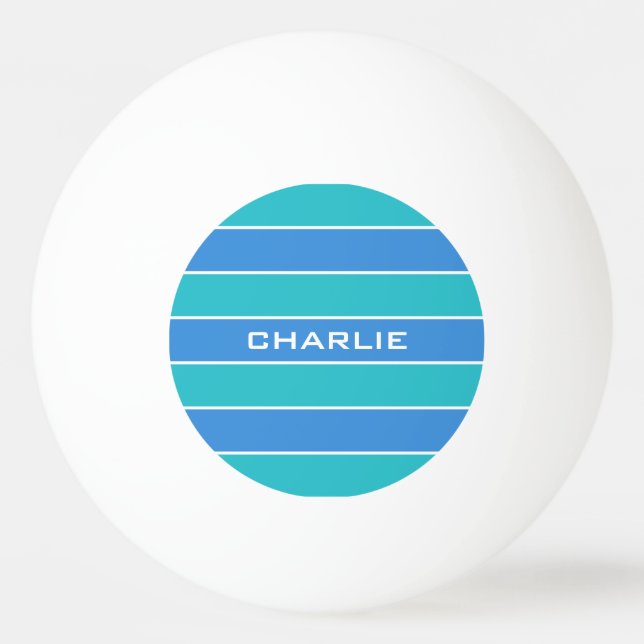 Balle De Ping Pong Stripes Motif personnalisé monogramme ping pong ba (Devant)