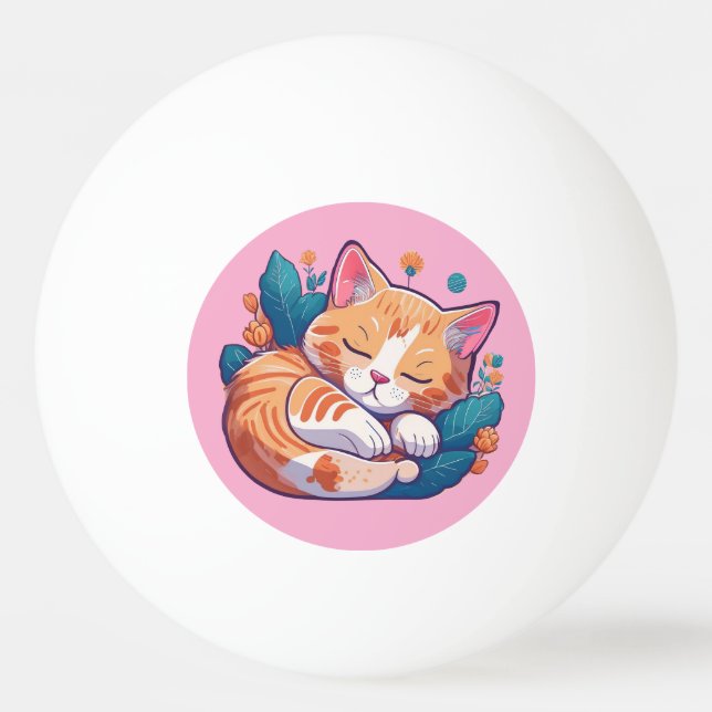 Balle De Ping Pong Sunset Kitty (Devant)