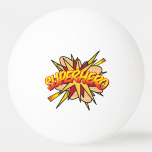 Balle De Ping Pong Superhero Funny Cool Modern Comic Book