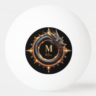 Balle De Ping Pong 🐉 Symbole de Dragon de Fantaisie de Nom Personnal