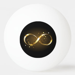 Balle De Ping Pong Symbole d'infini doré