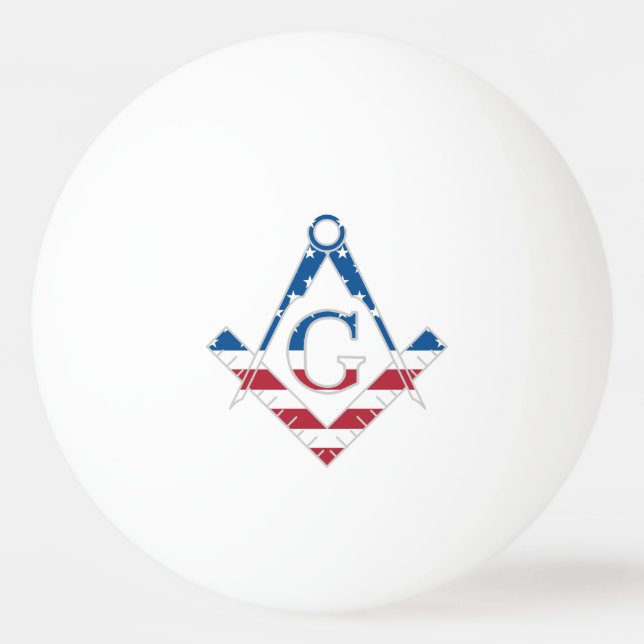 Balle De Ping Pong Symbole Freemasonic des États-Unis (Devant)