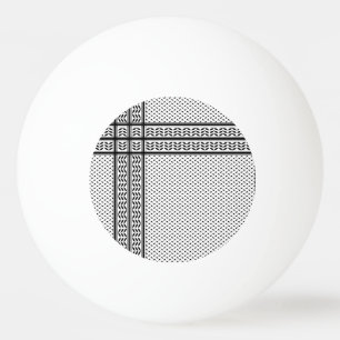 Balle De Ping Pong Symbole Keffiyeh de la Palestine Motif de résistan