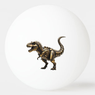 Balle De Ping Pong T-Rex Mech Steampunk - Bête de Dino en laiton