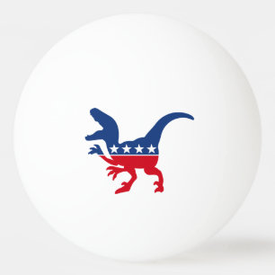 Balle De Ping Pong T-Rex patriotique anti-politique