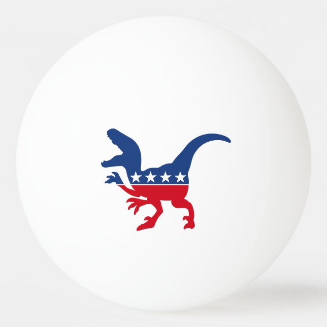 Balle De Ping Pong T-Rex patriotique anti-politique (Devant)