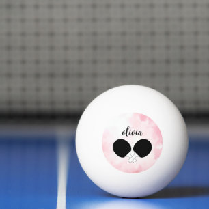 Balle De Ping Pong Table Tennis Ping Pong Thème Monogramme Nom