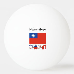 Balle De Ping Pong Taiwan et Drapeau de Taiwan Personnalisés 