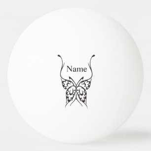 Balle De Ping Pong Tatouage papillon stylisé Thunder_Cove