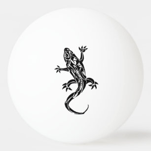 Balle De Ping Pong Tatouage tribal de Gecko