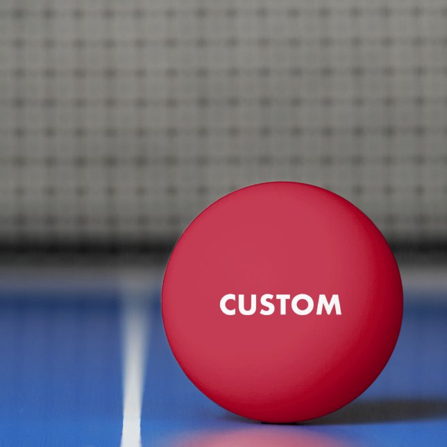 Balle De Ping Pong Tennis de table ROUGE personnalisé (Filet)