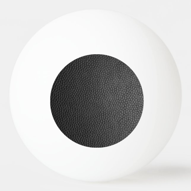 Balle De Ping Pong Texture en cuir noir (Devant)