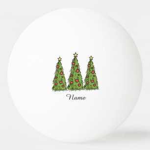 Balle De Ping Pong Tirer à la main l'arbre de Noël avec ornement
