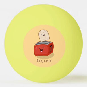 Balle De Ping Pong Toast de Cute kawaii et dessin animé de grille-pai