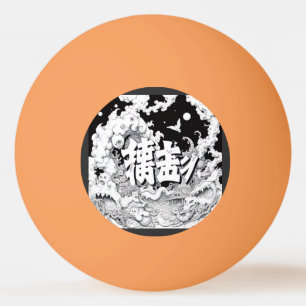 Balle De Ping Pong Tokyo Noir et Blanc