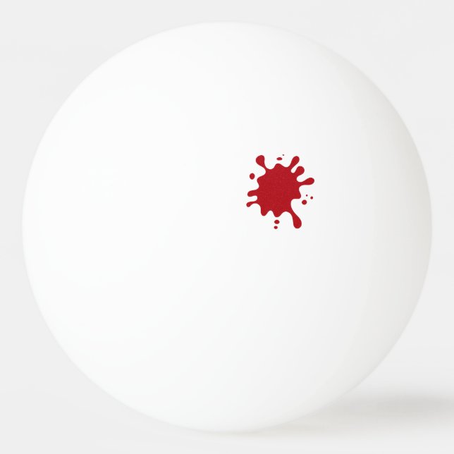 Balle De Ping Pong Tomato Red Splash Ping-Pong Ball – Customizable (Devant)