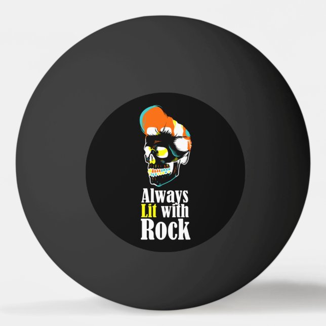 Balle De Ping Pong Toujours éclairée par la roche (Devant)