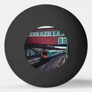 Balle De Ping Pong Train bleu clair, sous pont