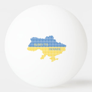 Balle De Ping Pong Tricot Ukraine texte de la carte d'Etat Gloire à l