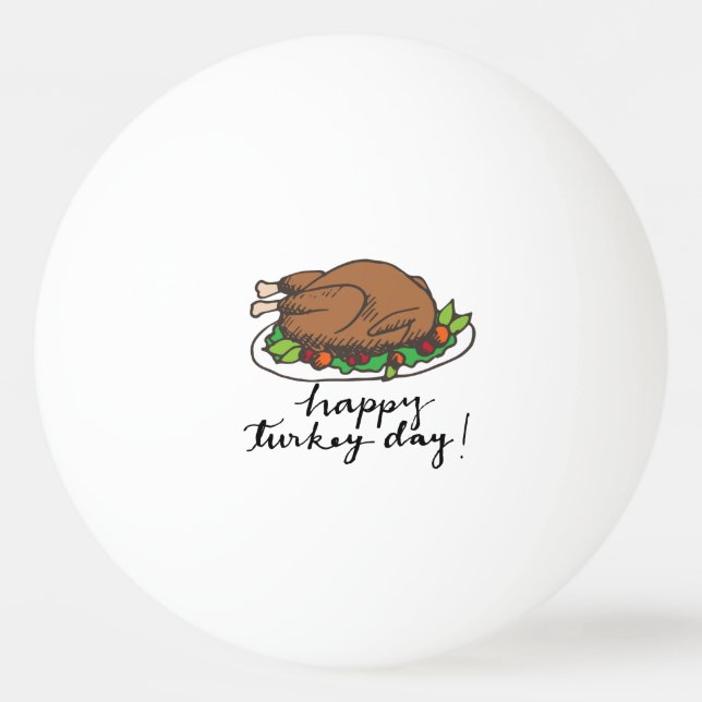 Balle De Ping Pong Turquie Thanksgiving Ping Pong Ball (Devant)