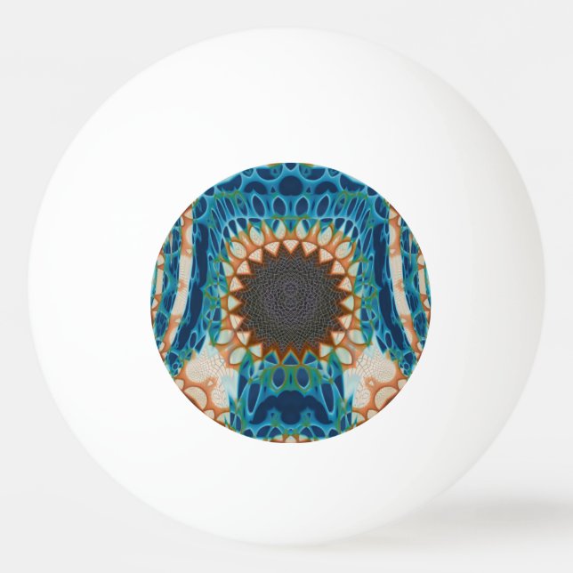 Balle De Ping Pong Turquoise Gold Sun Southwestern Art (Devant)