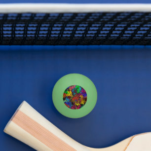 Balle De Ping Pong Twirlers colorés Abstraits /