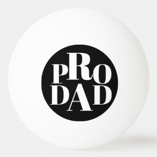Balle De Ping Pong Typographie blanche sur Black Pro Papa