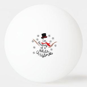 Balle De Ping Pong Un bonhomme blanc de Noël
