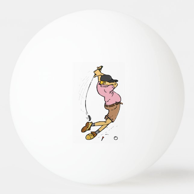 Balle De Ping Pong Un golfeur manque la balle (Devant)