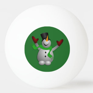 Balle De Ping Pong Un joyeux bonhomme de neige