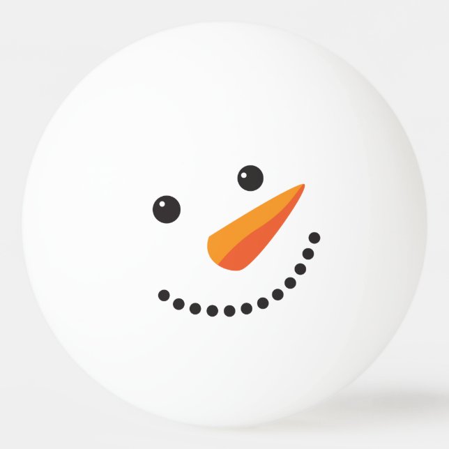 Balle De Ping Pong Vacances Frosty Snowman Ping Pong Face (Dos)