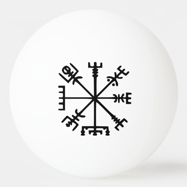 Balle De Ping Pong Vegvísir (Viking Compass) (Devant)