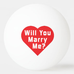 Balle De Ping Pong Veux-tu me marier ma proposition