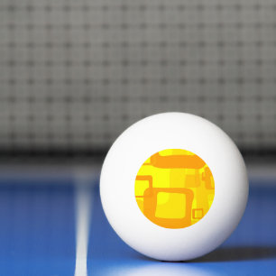 Balle De Ping Pong Vibrant Sunshine Flow – Formes d'Art Abstrait Mode