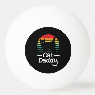 Balle De Ping Pong Vintage Amoureux des chats de père de chat 