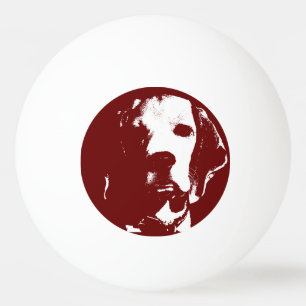 Balle De Ping Pong Visage de chien
