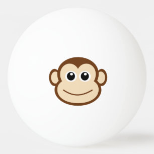 Balle De Ping Pong Visage mignon de singe de bébé