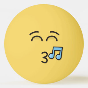 Balle De Ping Pong Visage sifflant avec yeux souriants