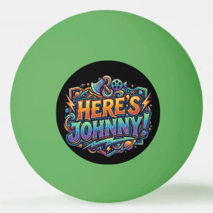 Balle De Ping Pong Voici Johnny ! – T-Shi Graphique avec Citation Cla