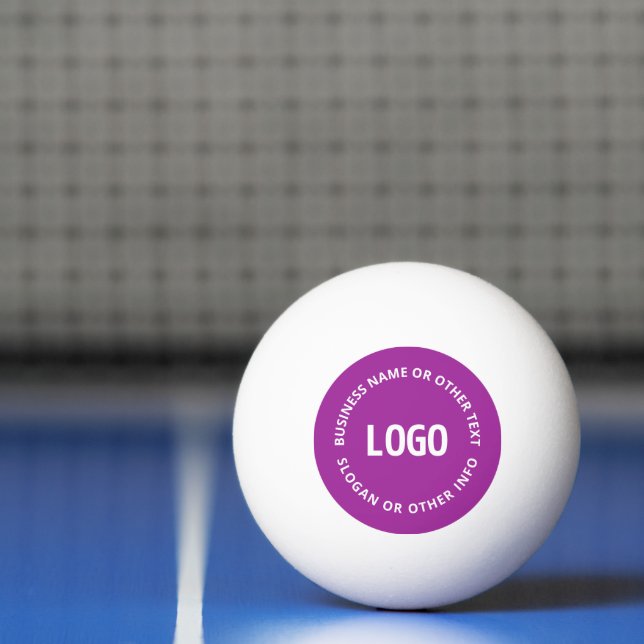 Balle De Ping Pong Votre logo et votre texte personnalisable | Violet (Filet)