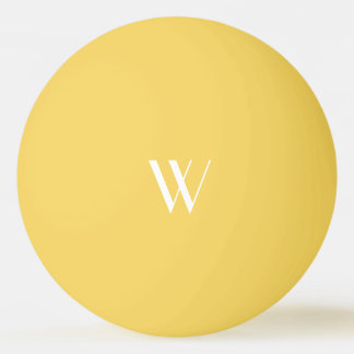 Balle De Ping Pong Votre monogramme en jaune