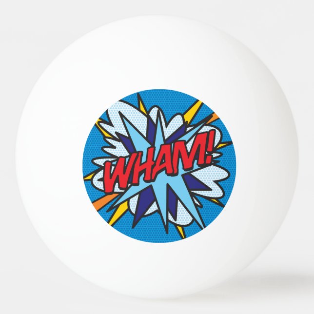 Balle De Ping Pong WHAM Fun Comic Book Cool Modern (Devant)