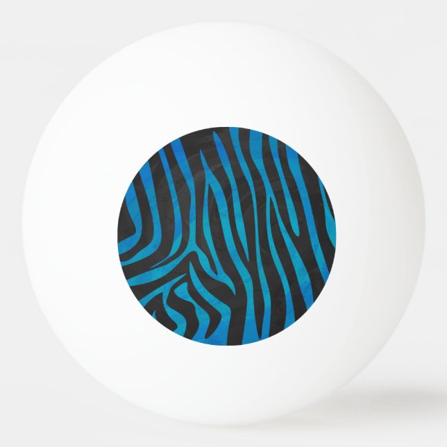 Balle De Ping Pong Zebra Black et Blue Print (Devant)