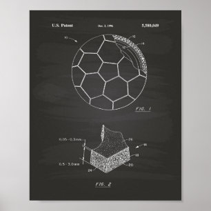 Balle de soccer 1996 Art breveté - Tableau noir