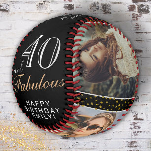 Balle De Softball 40 et Citation fabuleuse Noir 3 Photo 40e annivers