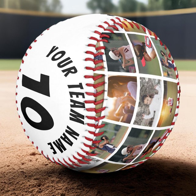 Balle De Softball 6 Photo Collecteur Numéro d'équipe Nom de l'équipe (Créateur téléchargé)