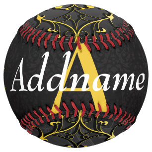 Balle De Softball Ajouter votre nom et votre initiale