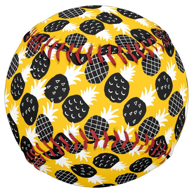 Balle De Softball Ananas noir (Devant)