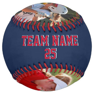 Balle De Softball Arizona Bleu Rouge Personnalisé 2 photos